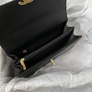Fortok Chanel Mini Flap Bag Calfskin & Gold-tone Metal Black 19.5x12x8.5cm - 6