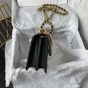 Fortok Chanel Mini Flap Bag Calfskin & Gold-tone Metal Black 19.5x12x8.5cm - 5
