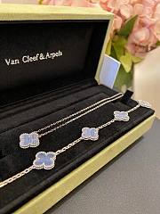 Fortok Van Cleef & Arpels Blue Pattern Five-leaf Clover Bracelet - 2