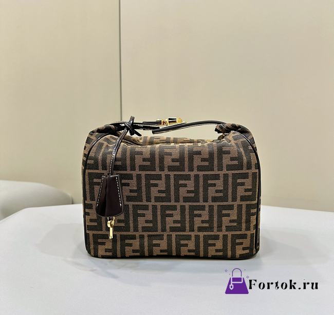 Fortok Fendi Box Bag Brown 0157 26x15x19cm - 1