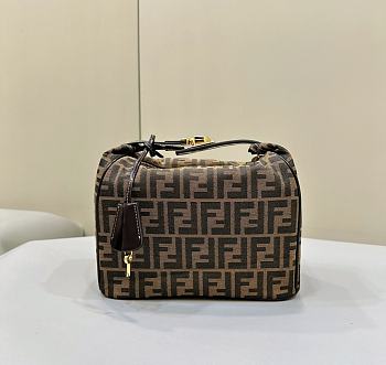 Fortok Fendi Box Bag Brown 0157 26x15x19cm