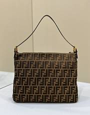 Fortok Fendi Zucca Mama Baguette Tobacco Bag Brown 8329F 34×9×26cm - 4