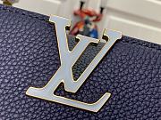 Fortok Louis Vuitton Capucines Bag Monogram Flower Chain Dark Blue M48865 27x18x9cm - 5