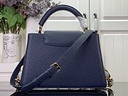 Fortok Louis Vuitton Capucines Bag Monogram Flower Chain Dark Blue M48865 27x18x9cm - 6