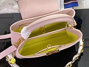 Fortok Louis Vuitton Capucines Bag Monogram Flower Chain Pink M48865 27x18x9cm - 2