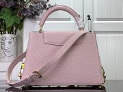 Fortok Louis Vuitton Capucines Bag Monogram Flower Chain Pink M48865 27x18x9cm - 4