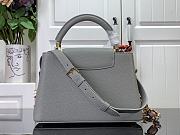 Fortok Louis Vuitton Capucines Bag Monogram Flower Chain Grey M23280 27x18x9cm - 3