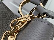 Fortok Louis Vuitton Capucines Bag Monogram Flower Chain Grey M23280 27x18x9cm - 5