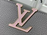 Fortok Louis Vuitton Capucines Bag Monogram Flower Chain Grey M23280 27x18x9cm - 4
