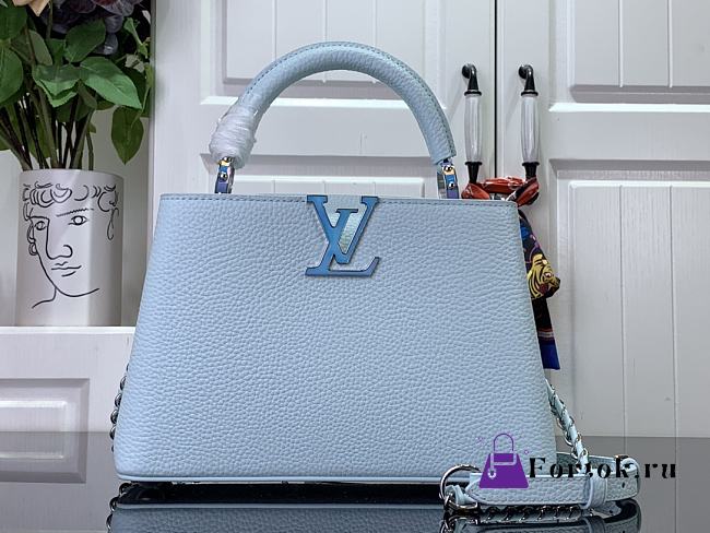 Fortok Louis Vuitton Ski Capucines Bag Blue M23289 27x18x9cm - 1