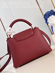 Fortok Louis Vuitton Capucines BB Bag Burgundy M25128 27x18x9cm - 4