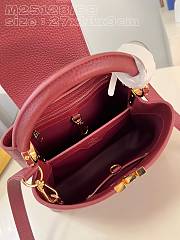 Fortok Louis Vuitton Capucines BB Bag Burgundy M25128 27x18x9cm - 3