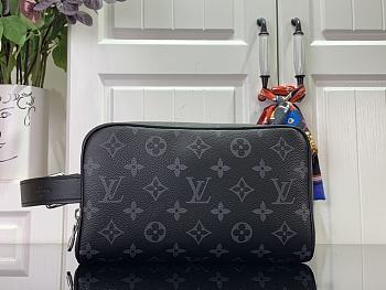 Fortok Louis Vuitton Locker Dopp Kit Bag Black M83113 23x13x12cm