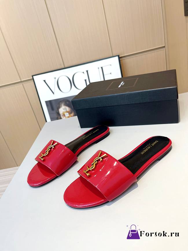 Fortok Saint Laurent Slides Red  - 1