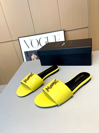 Fortok Saint Laurent Slides Yellow