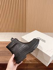Fortok Alexander McQueen Leather Zipper Casual Boots Black - 4