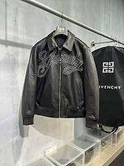 Fortok Givenchy Logo-Embellished Studded Leather Jacket - 1