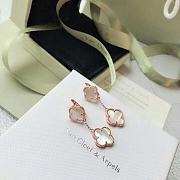 Fortok Van Cleef&Arpels Double Four-leaf Clover Earrings Gold/Gold Rose/Silver - 2