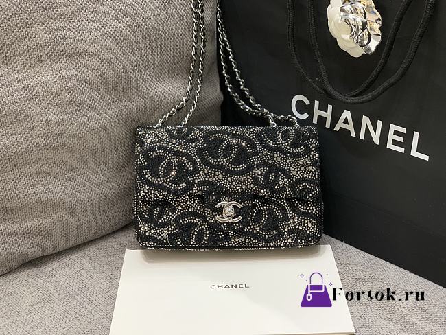 Fortok Chanel CF Pearl Rhinestone Flap Bag 20cm - 1