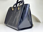 Fortok Chanel Large Embossed Deauville Tote Bag Black 33cm - 2