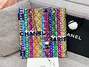 Fortok Chanel Printed Fabric Metal Multicolor Shopping Bag 41x38x3cm - 1