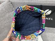Fortok Chanel Printed Fabric Metal Multicolor Shopping Bag 41x38x3cm - 2