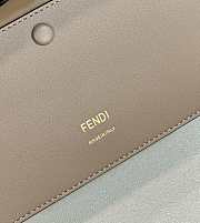 Fortok Fendi Iconic Baguette  Interlaced Leather Bag Brown&Black 27x6.5x15cm - 2