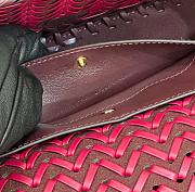 Fortok Fendi Iconic Baguette Interlaced Leather Bag Red 27x6.5x15cm - 6