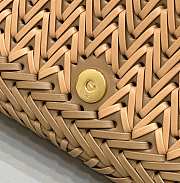 Fortok Fendi Iconic Baguette Interlaced Leather Bag Marron 27x6.5x15cm - 4