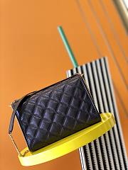 Fortok Saint Laurent Becky Quilted Lambskin Chain Bag Black 25x17x7cm - 6
