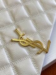 Fortok Saint Laurent Becky Quilted Lambskin Chain Bag White 25x17x7cm - 6