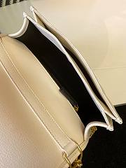 Fortok Saint Laurent Becky Quilted Lambskin Chain Bag White 25x17x7cm - 2