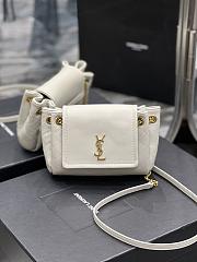 Fortok Saint Laurent Nolita Mini Leather Shoulder Bag White 18x13x6cm - 1