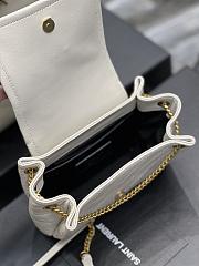 Fortok Saint Laurent Nolita Mini Leather Shoulder Bag White 18x13x6cm - 6