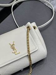Fortok Saint Laurent Nolita Mini Leather Shoulder Bag White 18x13x6cm - 5