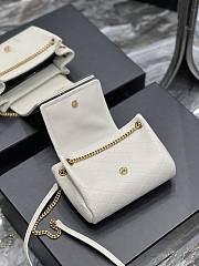 Fortok Saint Laurent Nolita Mini Leather Shoulder Bag White 18x13x6cm - 3