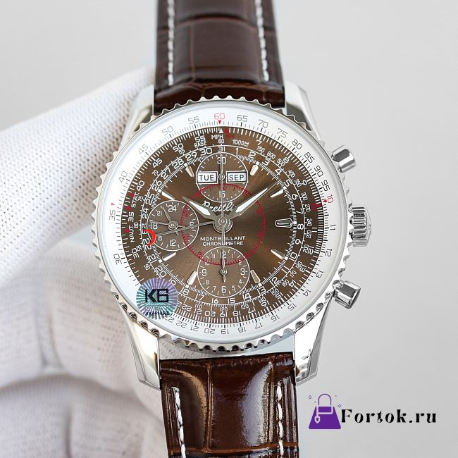 Fortok Breitling Montpellet Chronograph Watch Brown A21033012 43mm - 1