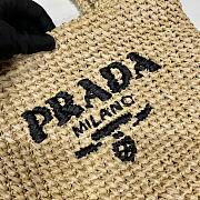 Fortok Prada Metallic Small Crochet Tote Bag in Beige 24x24x8cm - 6