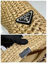 Fortok Prada Metallic Small Crochet Tote Bag in Beige 24x24x8cm - 4