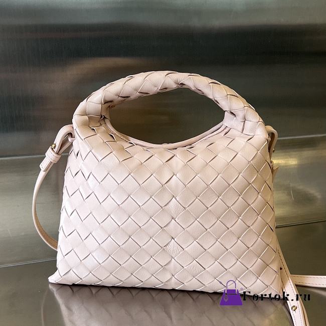 Fortok Bottega Veneta Pink Mini Hop Shoulder Bag 777586 25.5x14.5x11cm - 1