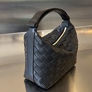 Fortok Bottega Veneta Wallace Shoulder Bag Black 754443 22x13x9.5cm - 5