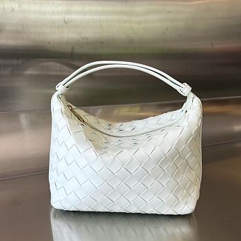 Fortok Bottega Veneta Wallace Shoulder Bag White 754443 22x13x9.5cm