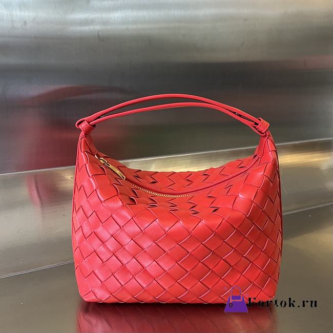 Fortok Bottega Veneta Wallace Shoulder Bag Red 754443 22x13x9.5cm - 1
