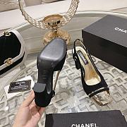 Fortok Chanel CC Slingback Heels Black Gold  - 3