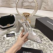 Fortok Chanel CC Slingback Heels Beige Silver - 6