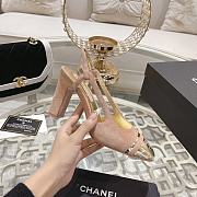 Fortok Chanel CC Slingback Heels Pink Gold - 5