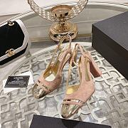 Fortok Chanel CC Slingback Heels Pink Gold - 3