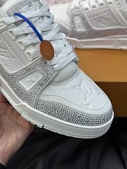 Fortok Louis Vuitton Trainer Sneakers in White Crystal - 5