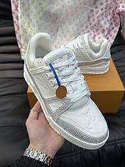 Fortok Louis Vuitton Trainer Sneakers in White Crystal - 6