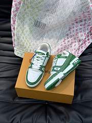 Fortok Louis Vuitton Trainer Sneakers in Green Crystal - 6
